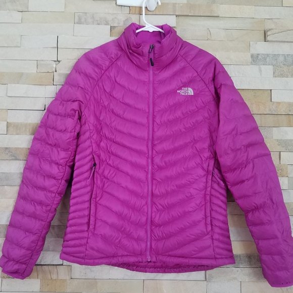 North Face Womens Medium Purple Down Puffer Jacket Quilted Winter Puff Ski Coat